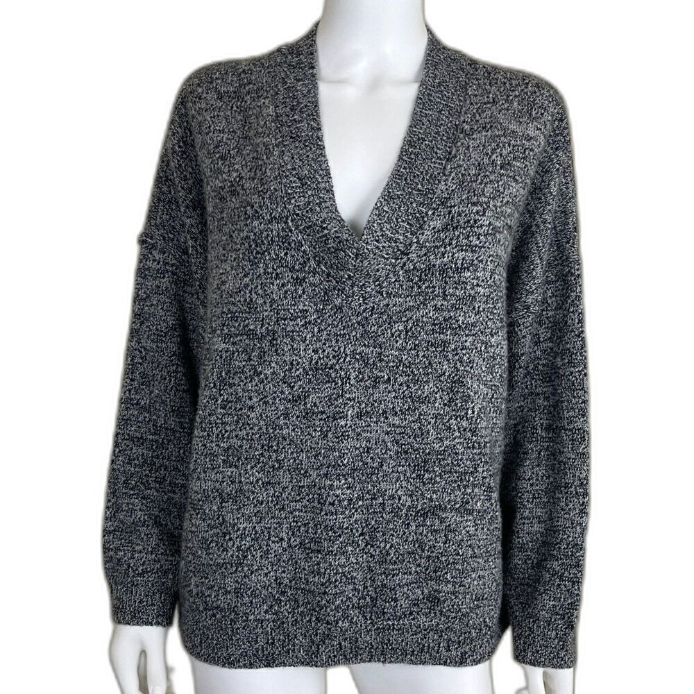 Collaboration Women's Size S Heathered Gray Cashmere Knit Pullover Boxy Sweater
